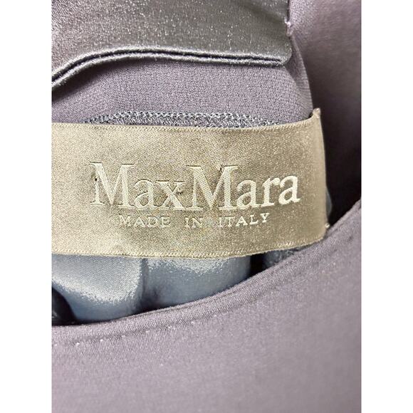 Max Mara Embellished Rhinestone Sleeveless Sheath Dress Navy Women's Size US 6 - Picture 3 of 4